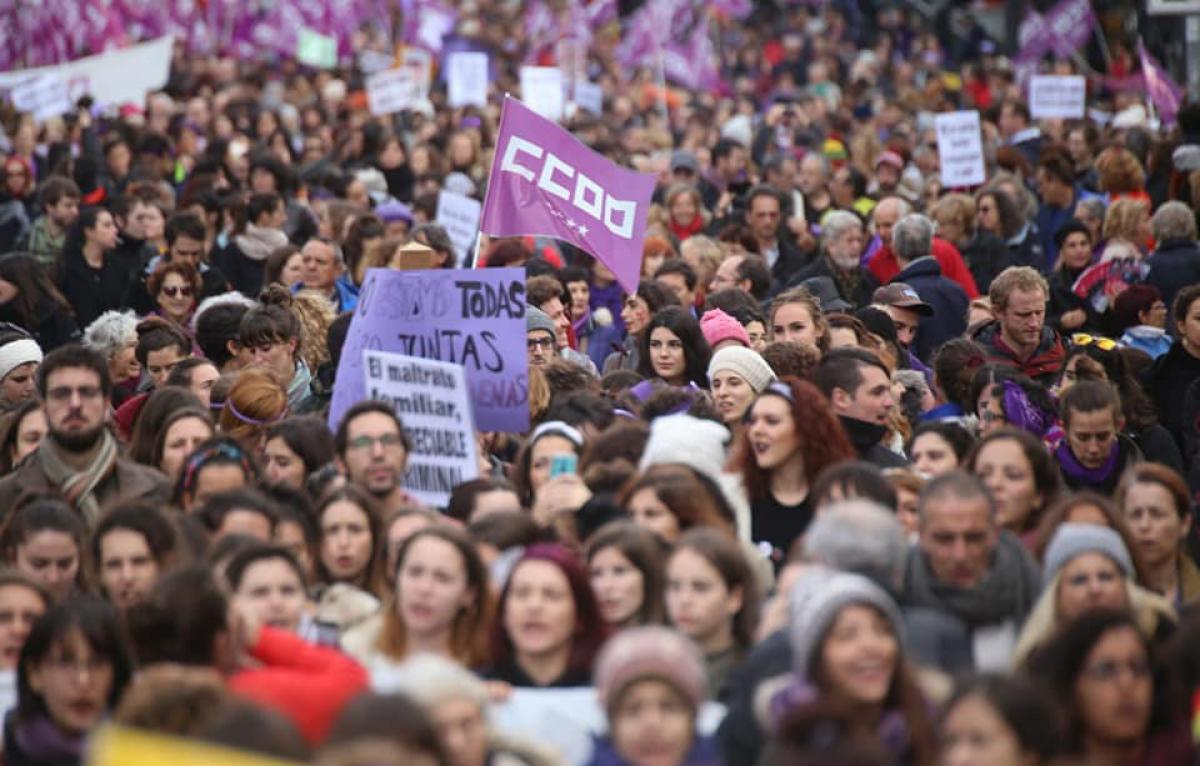 Aspecto de la manifestación celebrada en Madrid