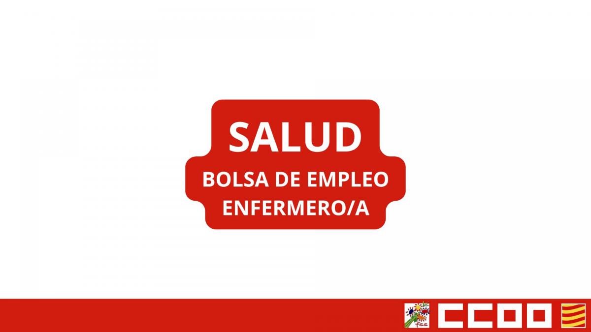 Bolsa empleo SALUD enfermera