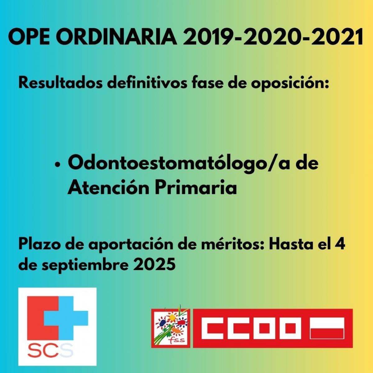 OPE 19-20-21 Odontoestomatlogo/a