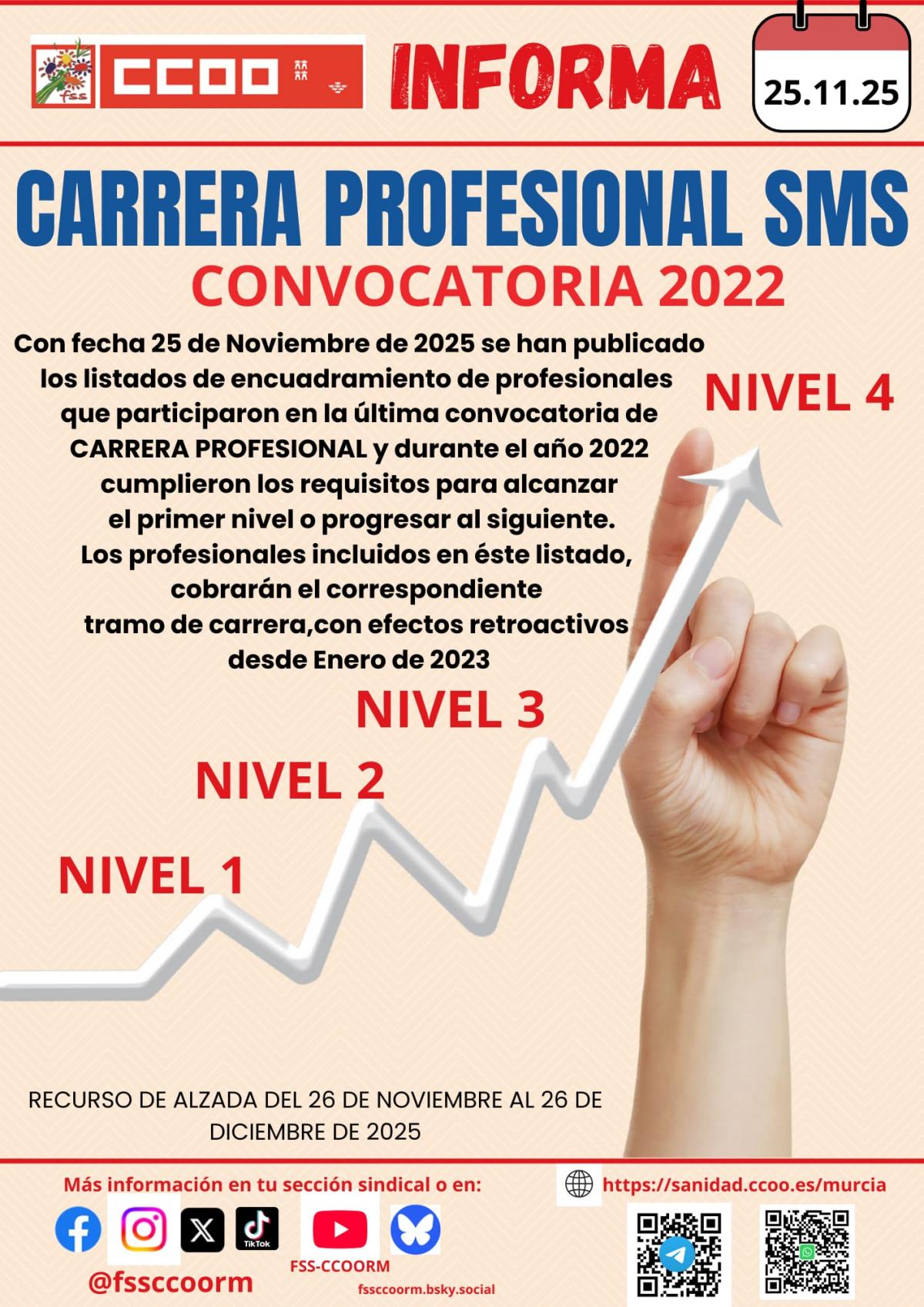 CCOO INFORMA CARRERA PROFESIONAL