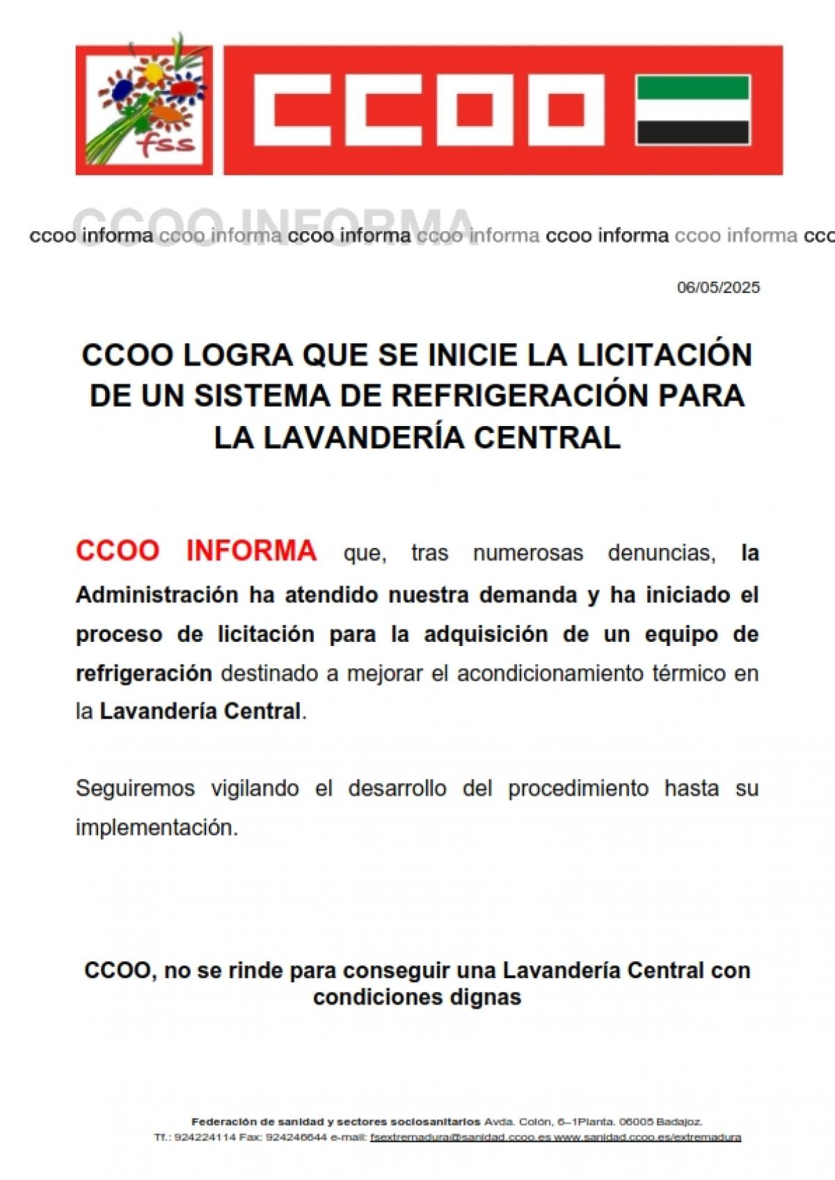 NOTA INF LAVANDERIA CENTRAL