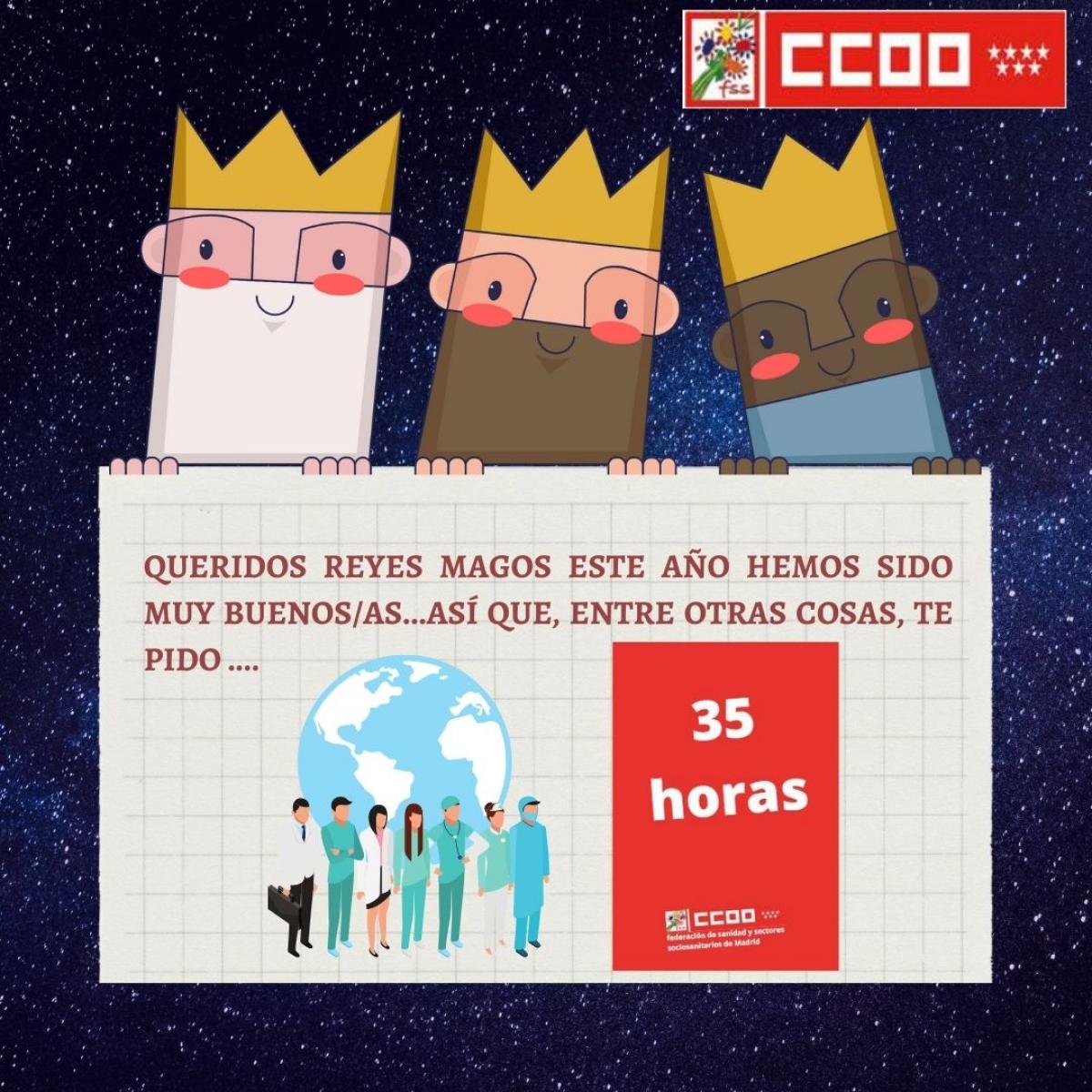 Carta a los Reyes Magos de CCOO Sanidad Madrid