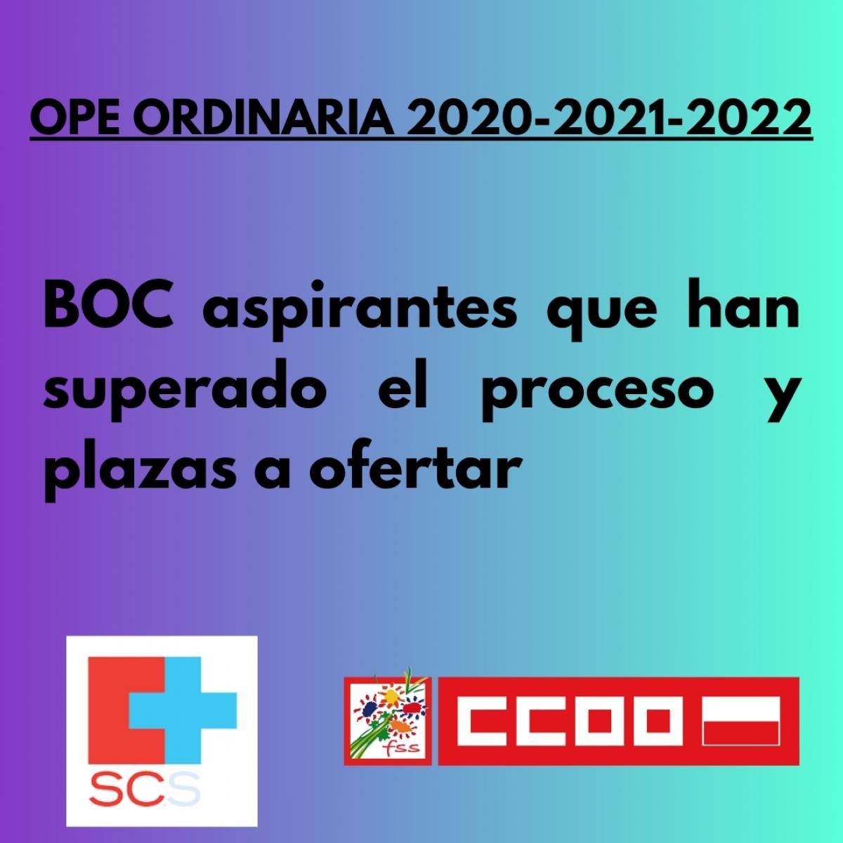 BOC ASPIRANTES QUE HAN SUPERADO EL PROCESO