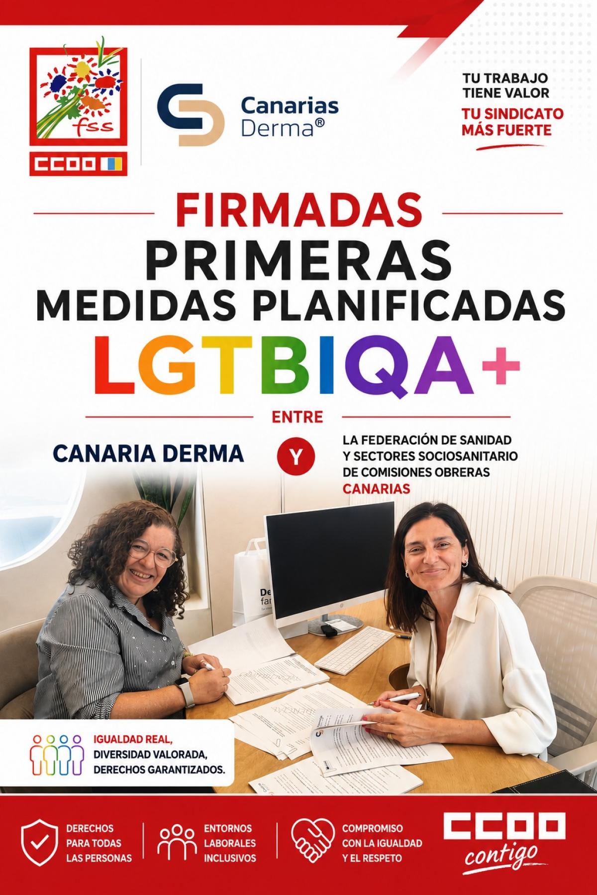 Acuerdo entre la FSS CCOO Canarias y Canarias Derma