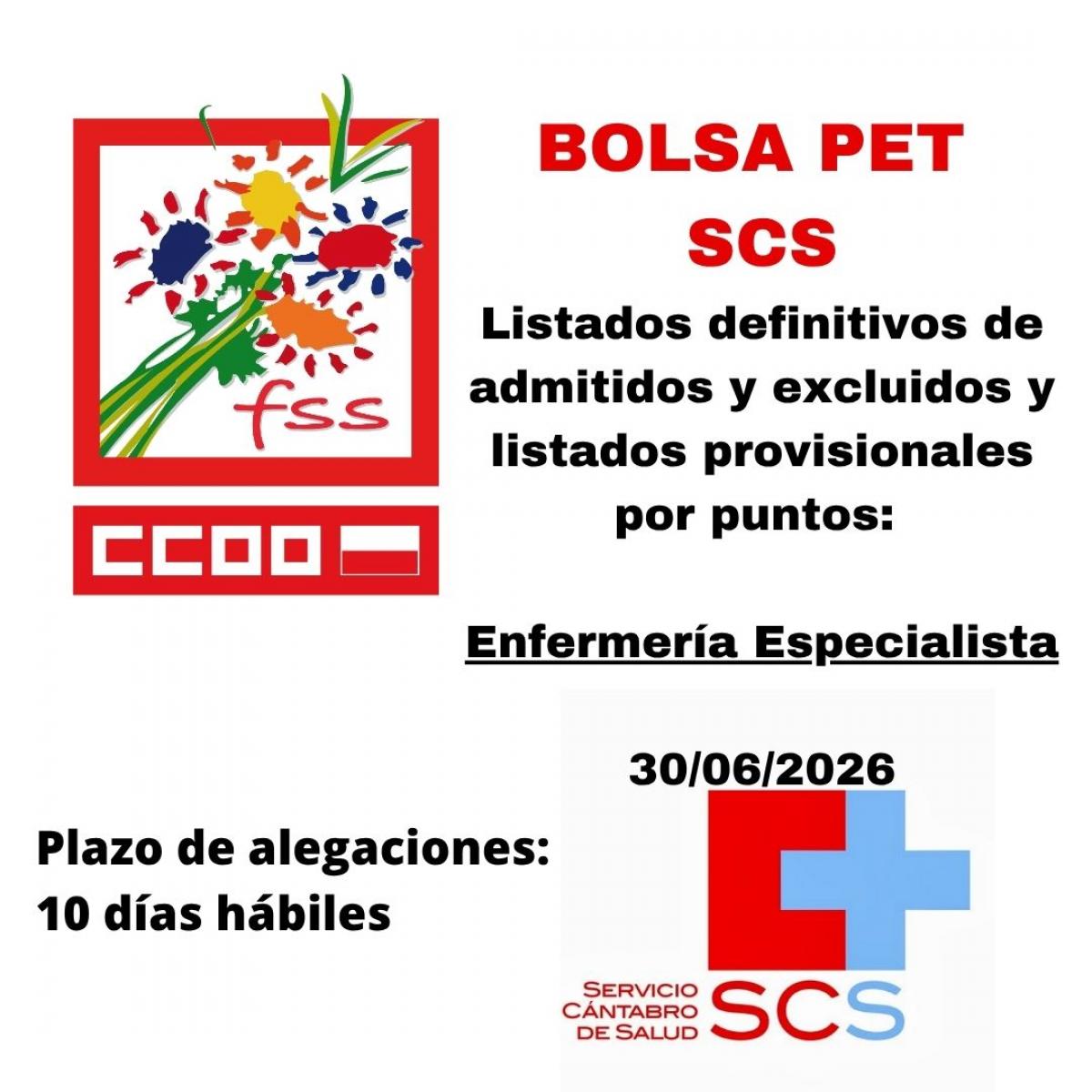 Bolsa PET SCS Enfermeria especialista