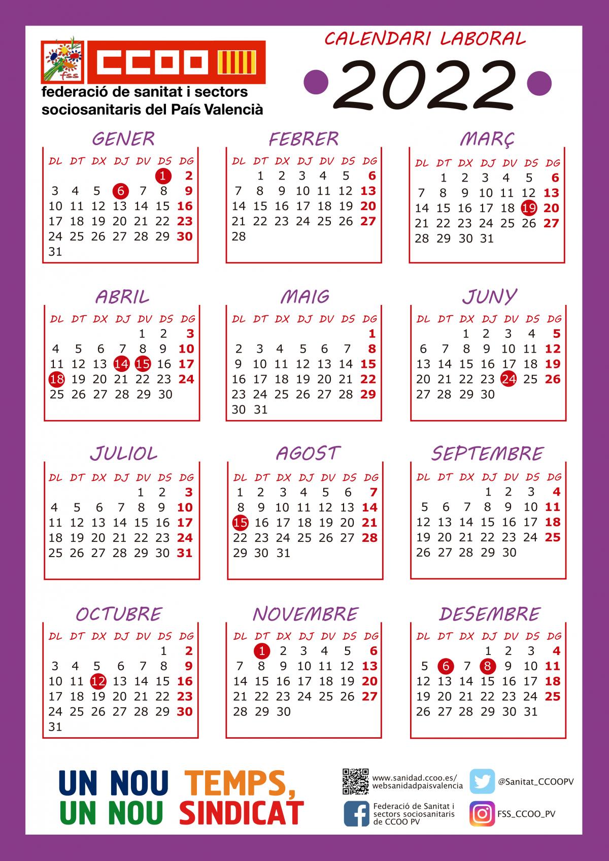 Calendari laboral 2021