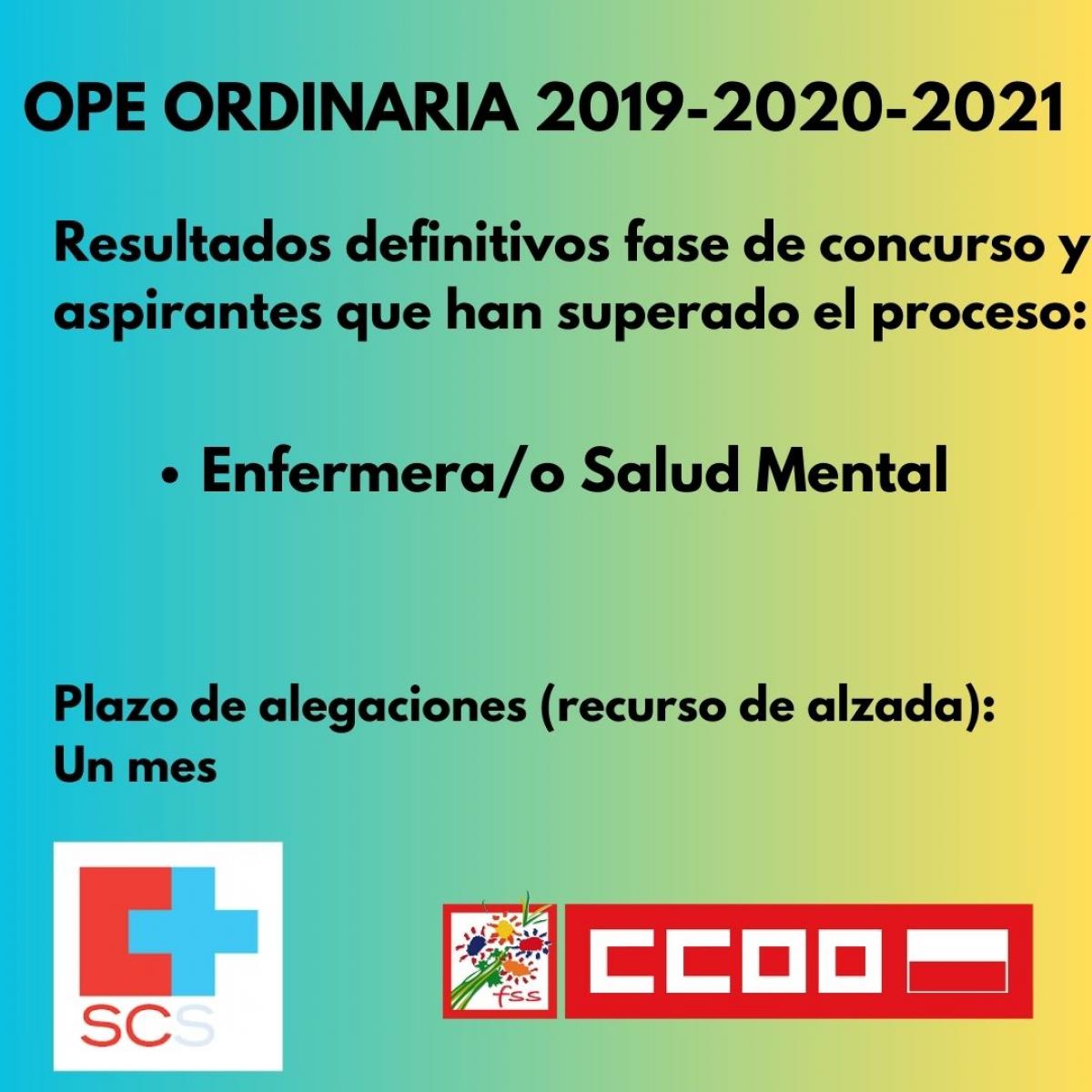 OPE ORDINARIA ENFERMERIA SALUD MENTAL