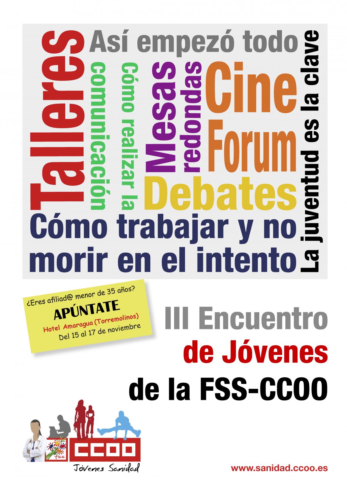 Cartel III Jornada de Jóvenes de la FSS-CCOO