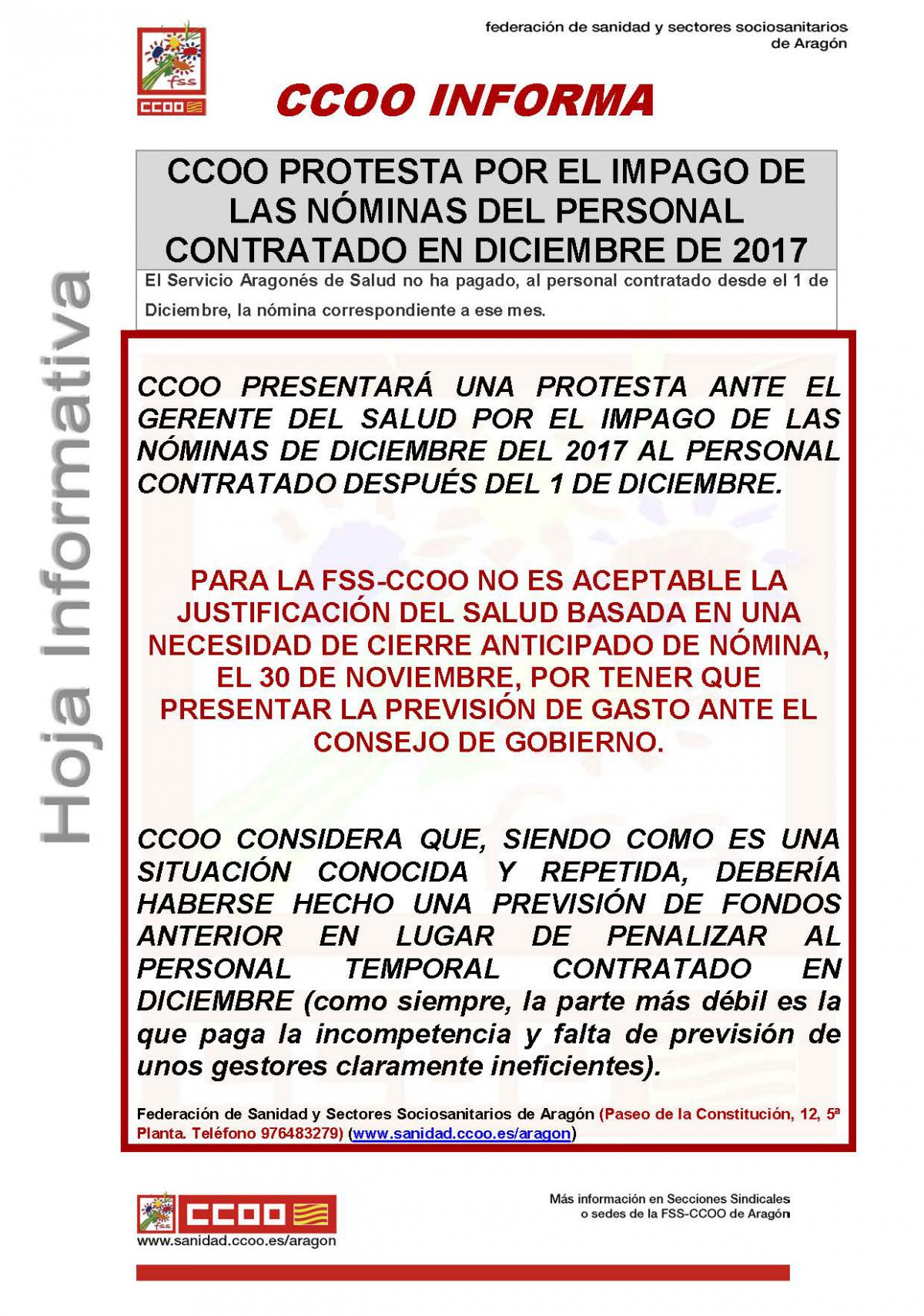 Protesta Nominas Diciembre 2017