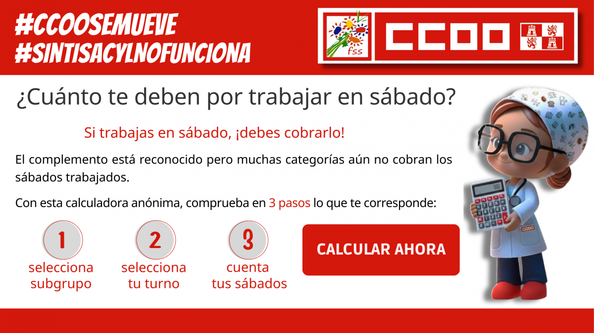 calculadora sábados FSSCCOO CyL