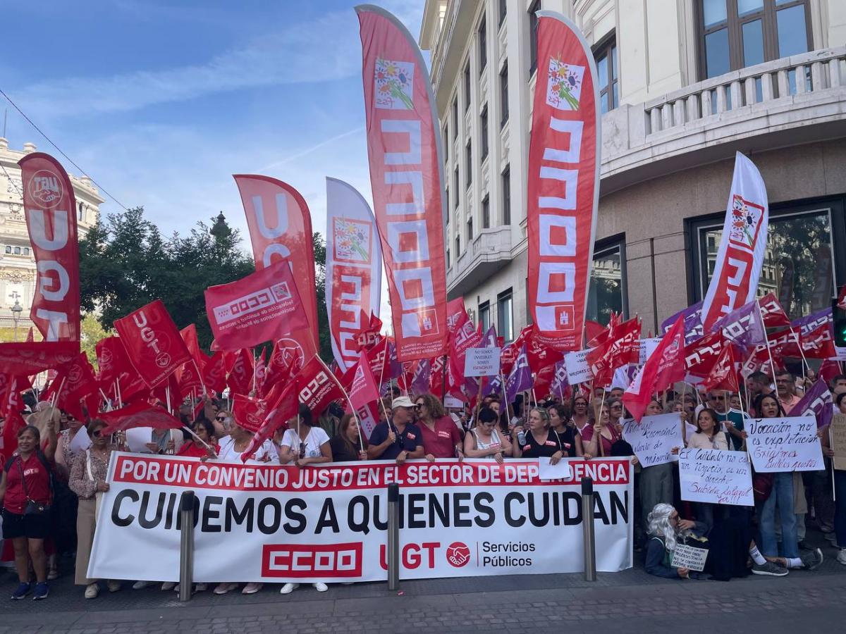 Concentración del 1 de octubre por un convenio justo en el setor de la Dependencia