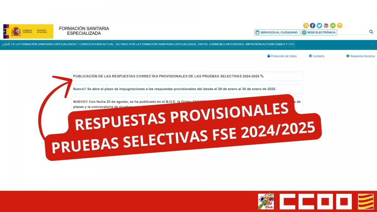 Respuestas provisionales pruebas selectivas FSE 2024-2025