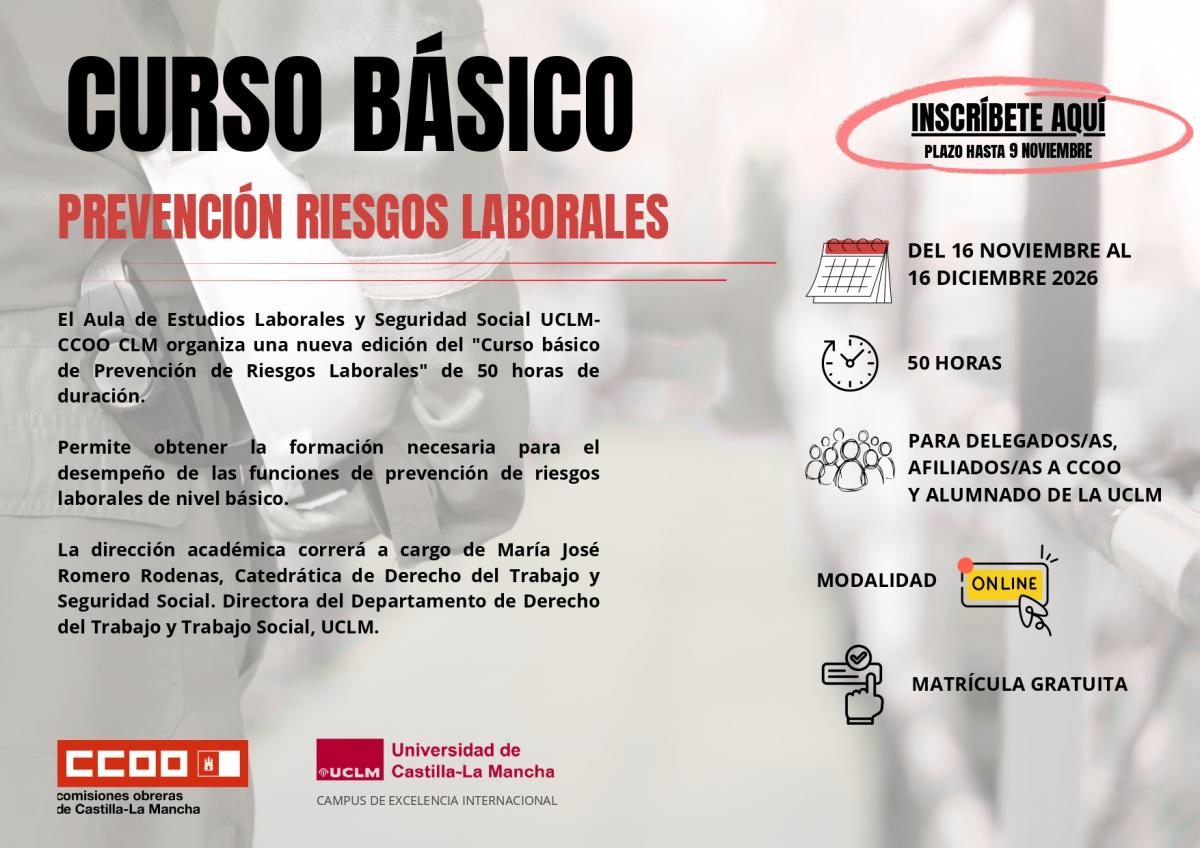 Curso básico PRL de CCOO CLM