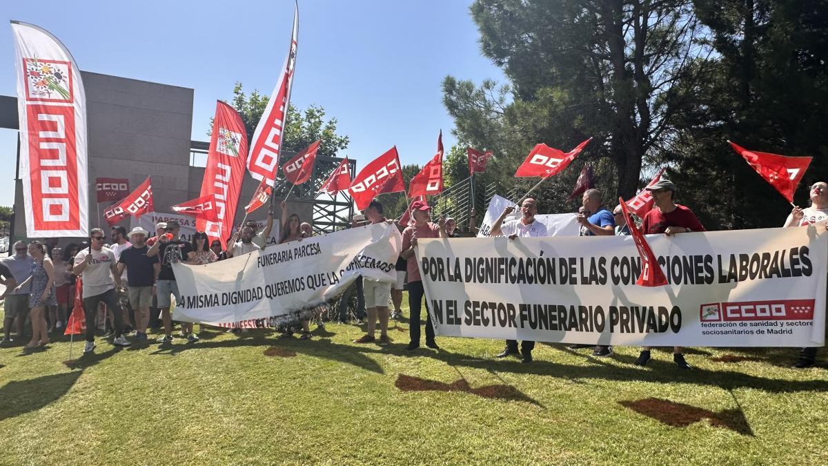 Movilizaciones en las funerarias de Madrid.