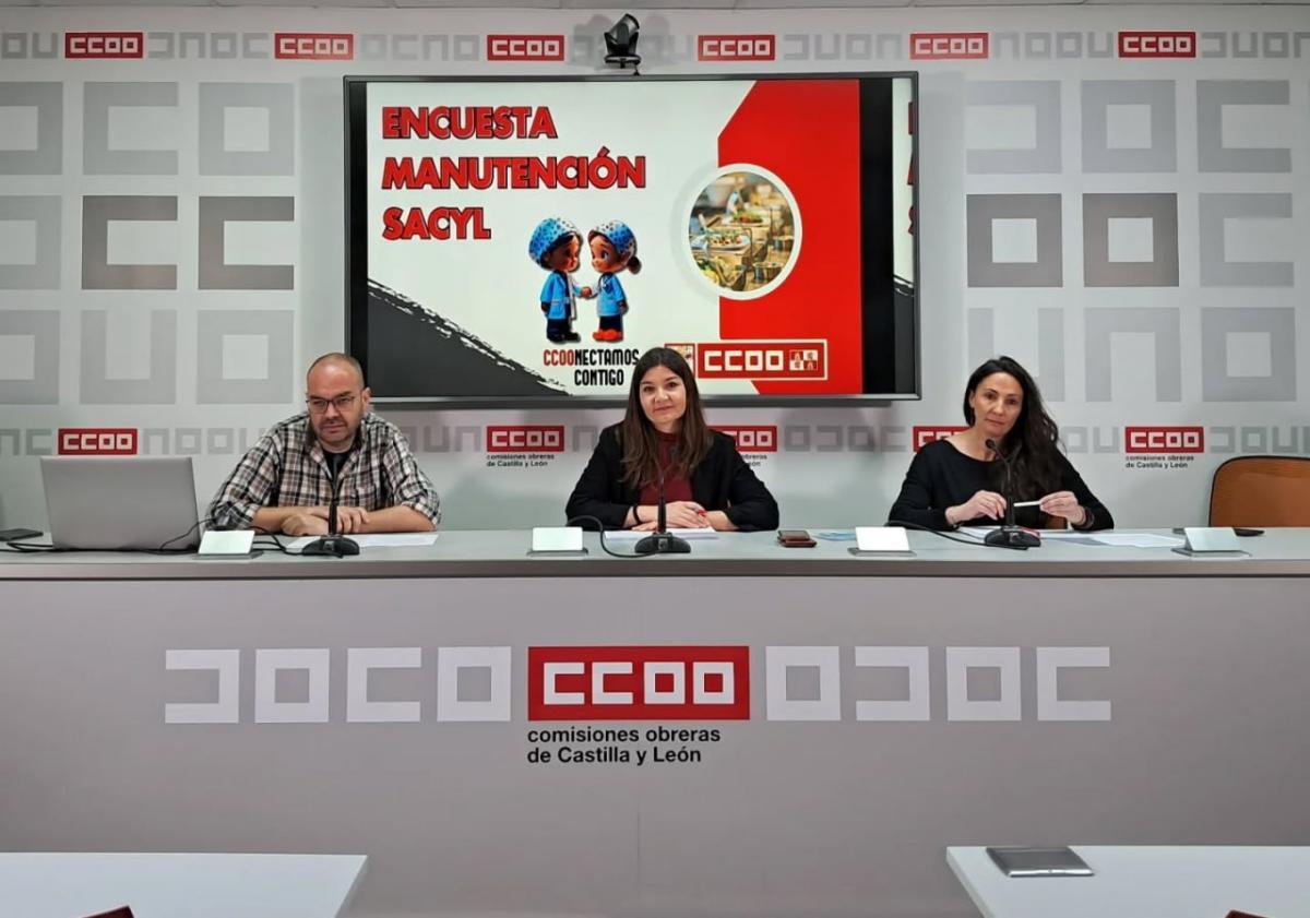 CCOO en rueda de prensa. Encuesta Manutención Sacyl