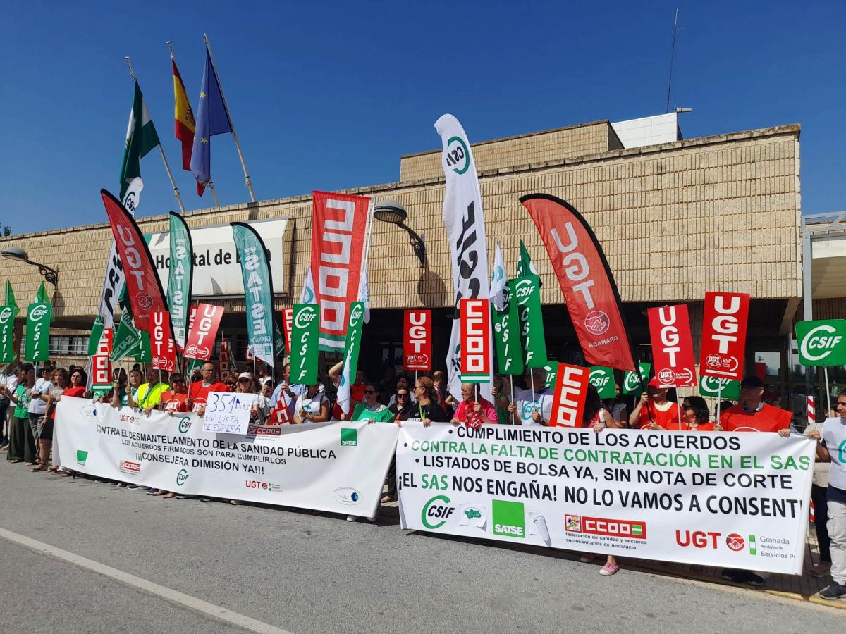 El Hospital de Baza se ha convertido en el centro de las movilizaciones