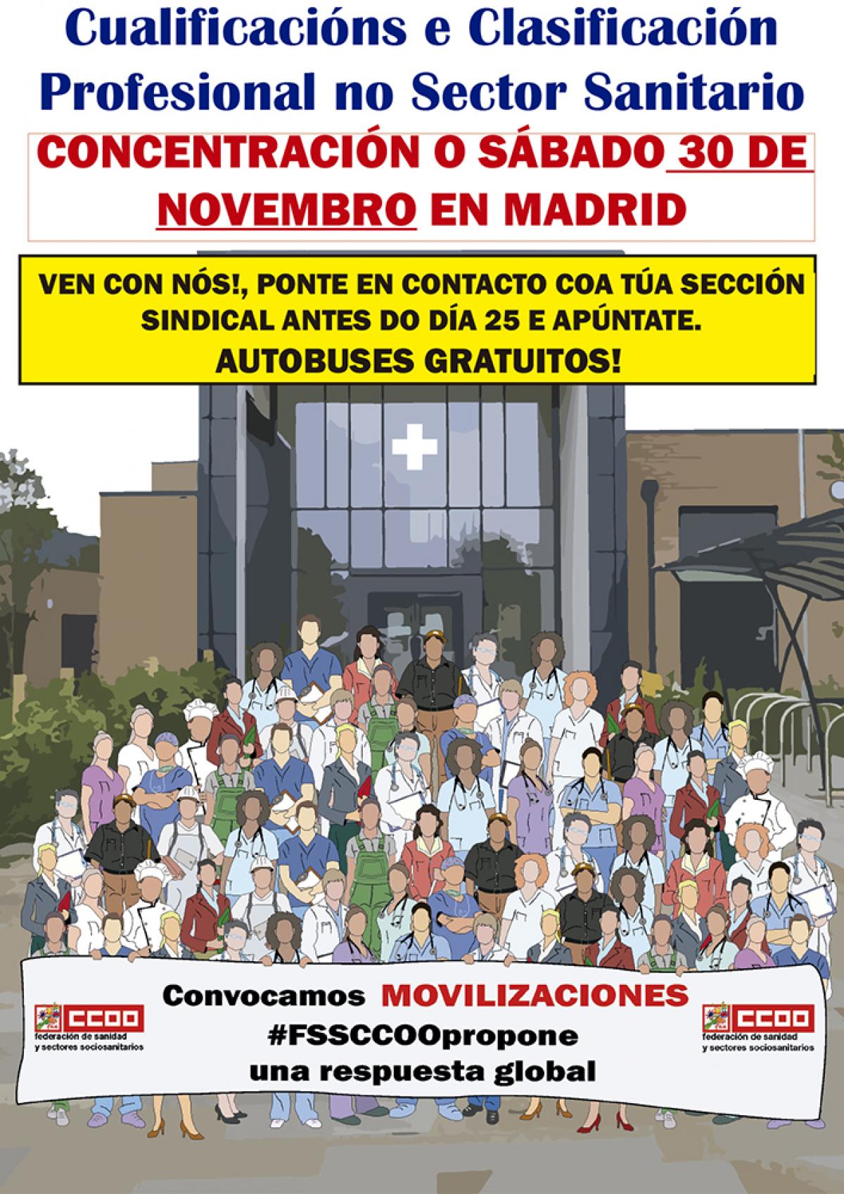 Concentración o sábado 30 de novembro en Madrid