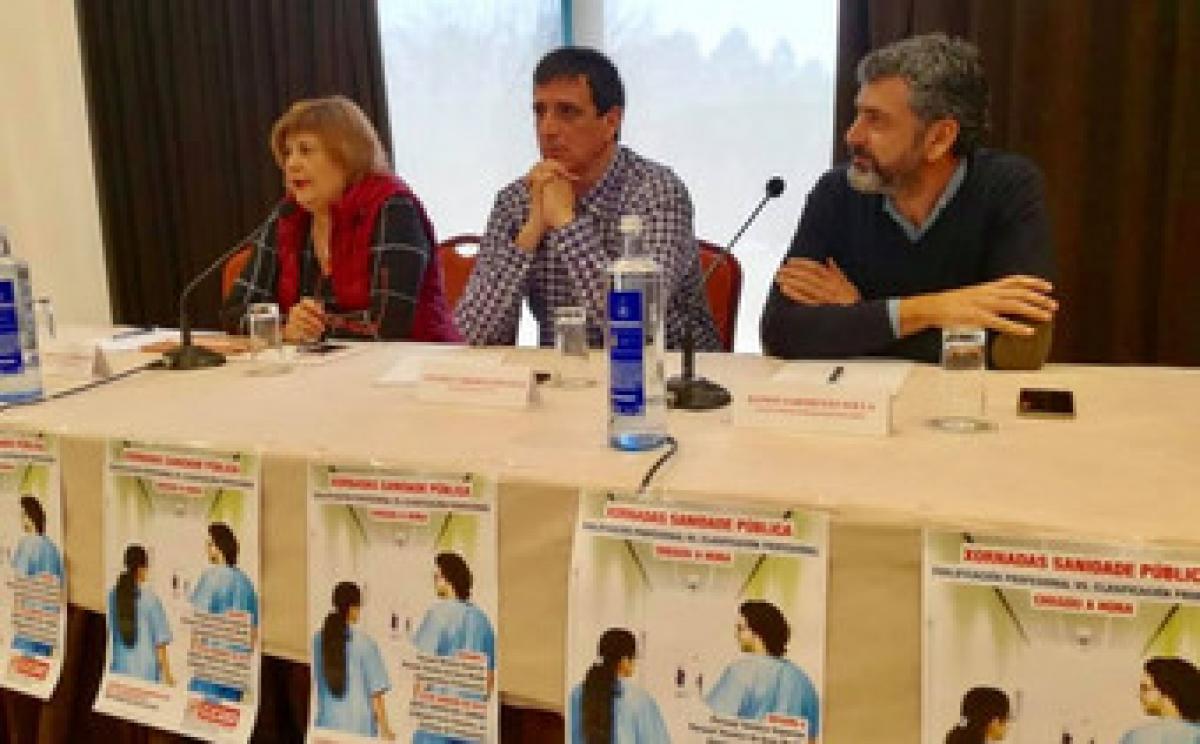 De esq. a der., Emilia Lamas, Antonio Cabrera e Ramón Sarmiento