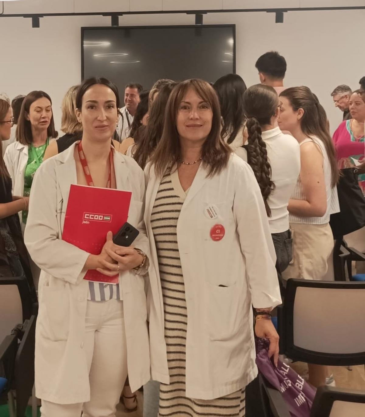 CCOO en el acto de bienvenida.