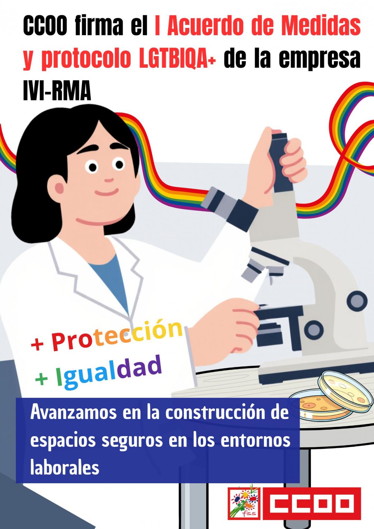 La FSS-CCOO firma el I Acuerdo de Medidas para la igualdad y no discriminación de las personas LGTBIQA+ de la empresa IVIRMA