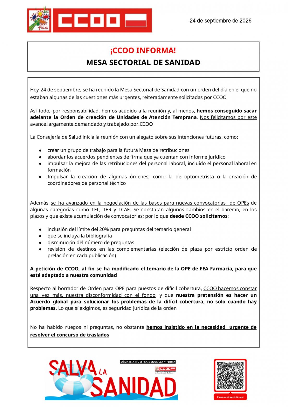 MESA SECTORIAL