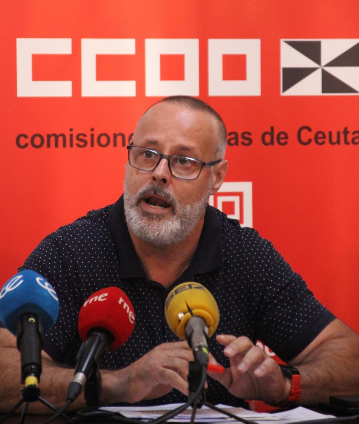 Ángel Lara, secretario general de CCOO de Ceuta.