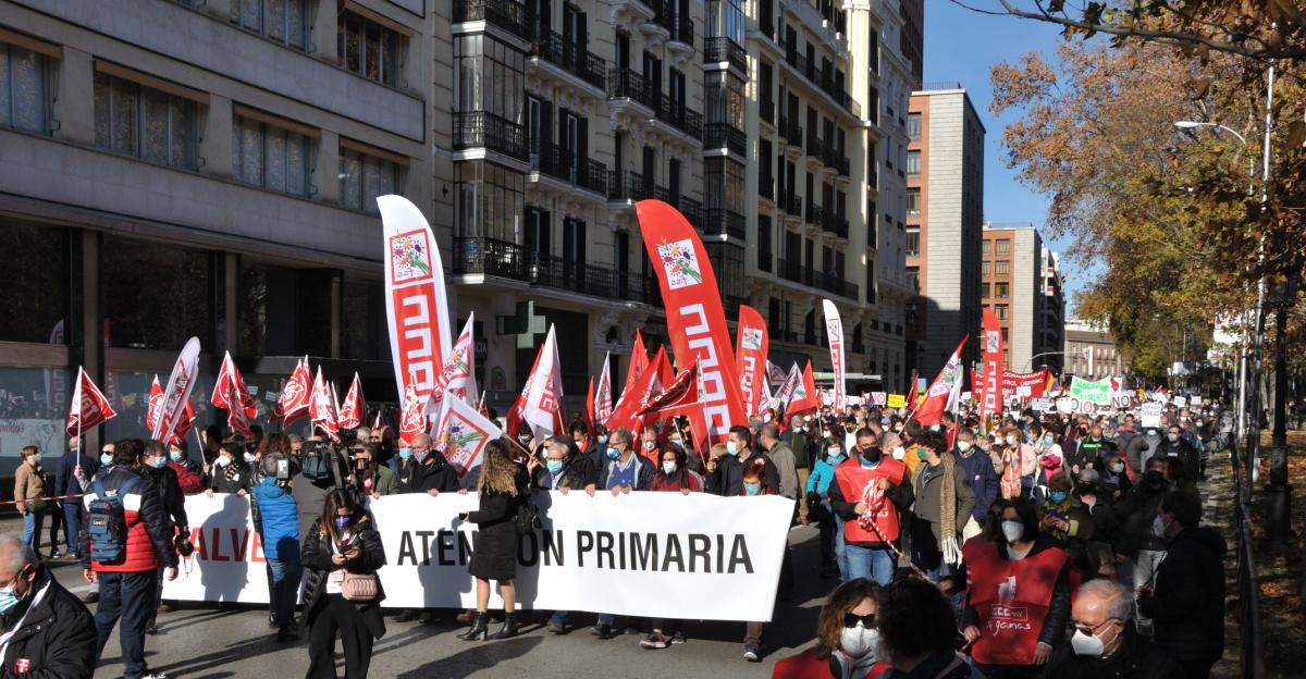 Cerca de diez mil personas se manifiestan en Madrid en defensa de la Atención Primaria
