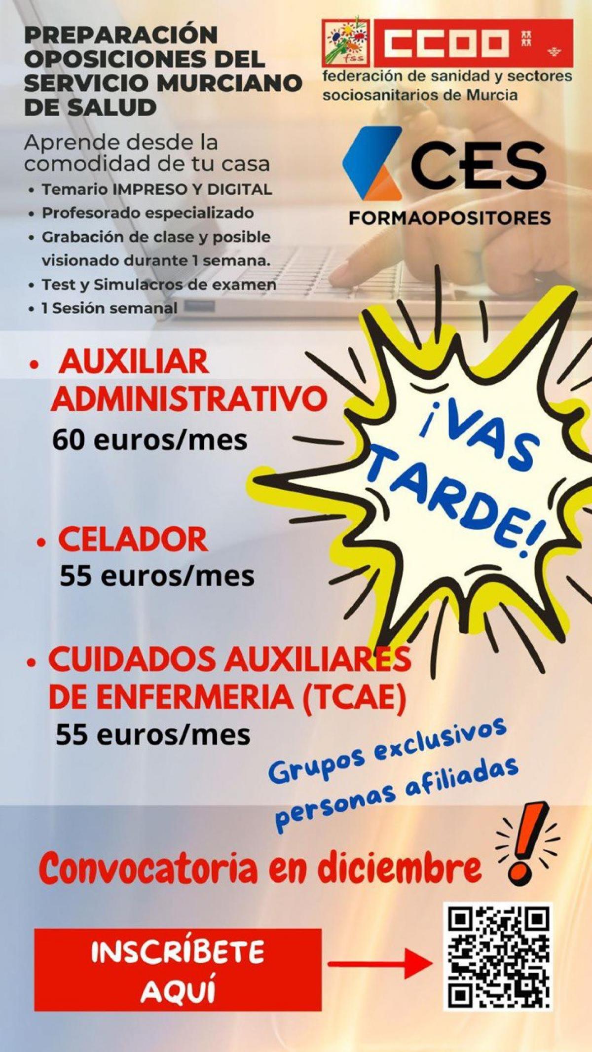 Preparación de oposiciones del Servicio Murciano de Salud