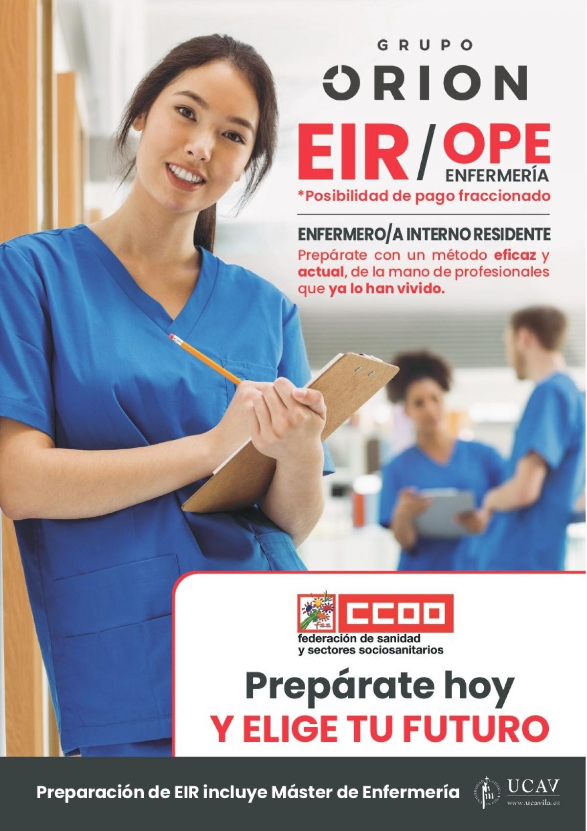 Nuevo Acuerdo para la preparación de OPE de Enfermería y EIR con grupo Orion