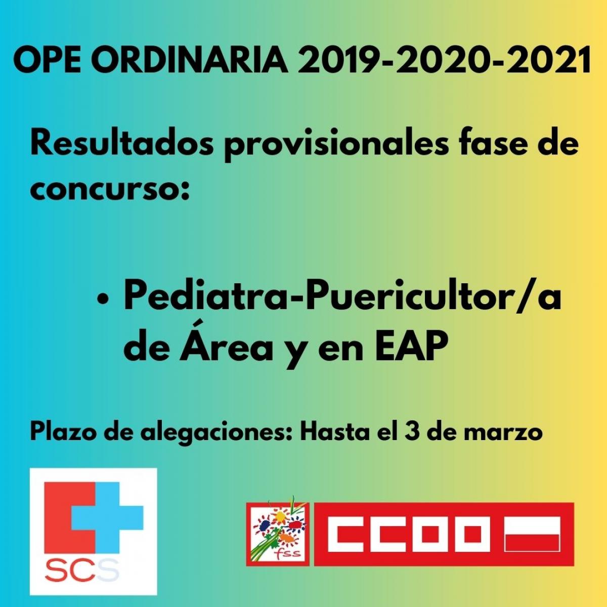 OPE ordinaria Pediatra