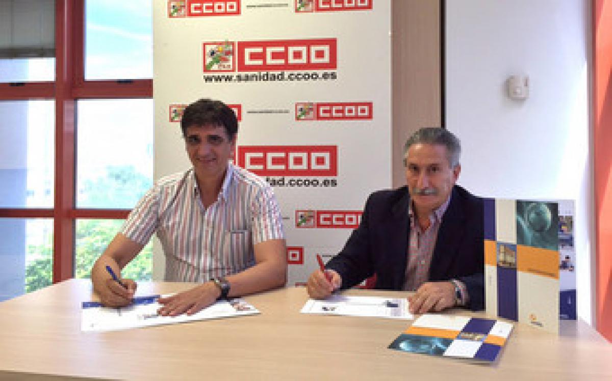 Antonio Cabrera, FSS-CCOO y Manuel Martin, Presidente Grupo Coremsa.
