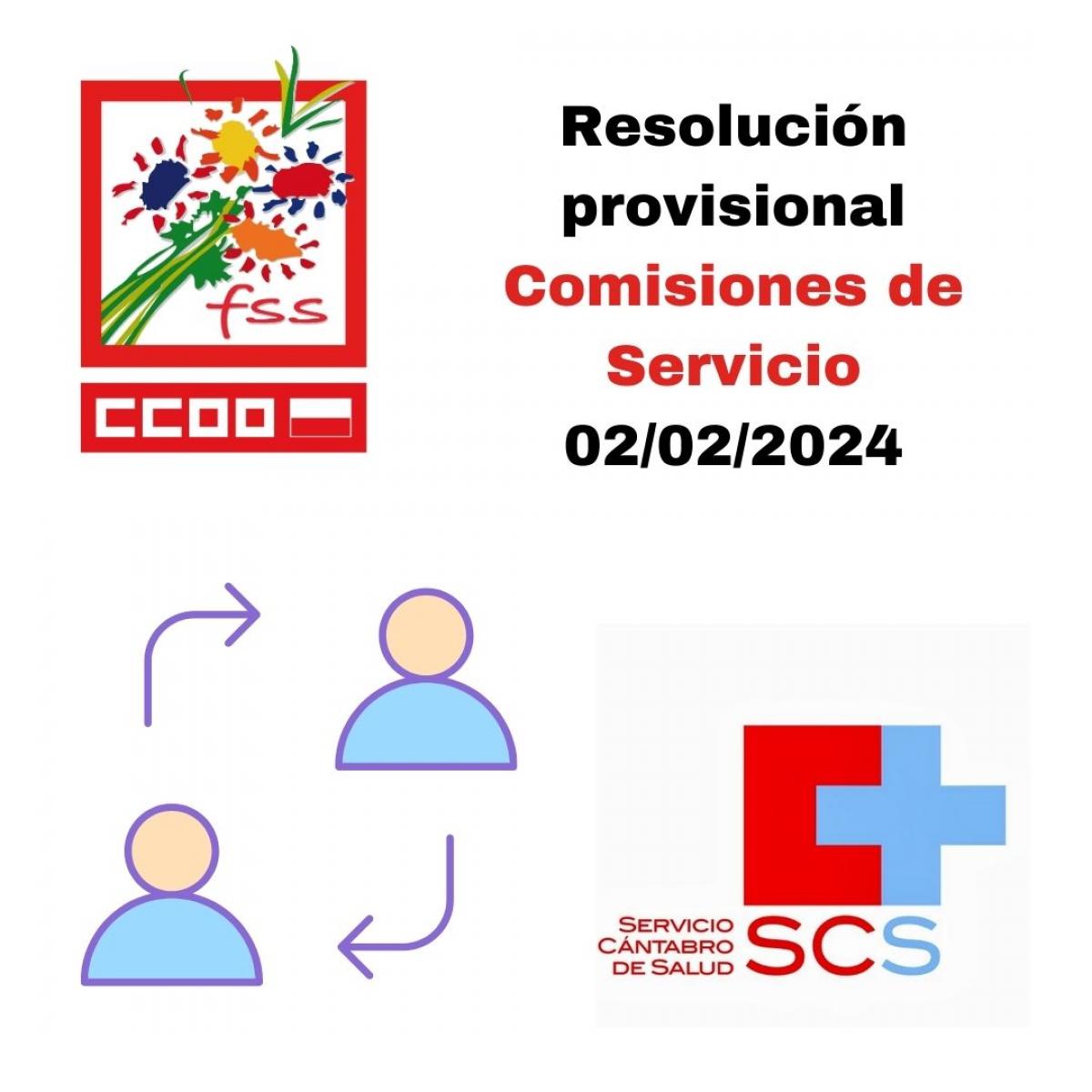 Provisional Comisiones de Servicio 2023