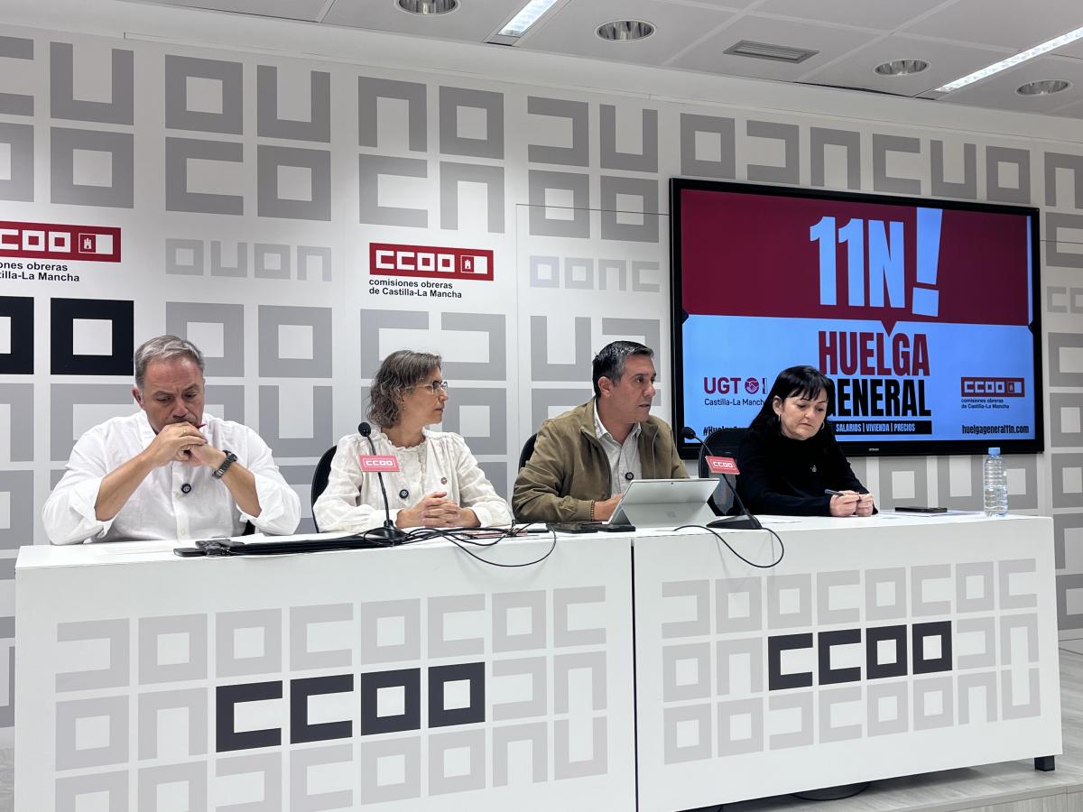 Rueda de prensa presentación huelga 11N