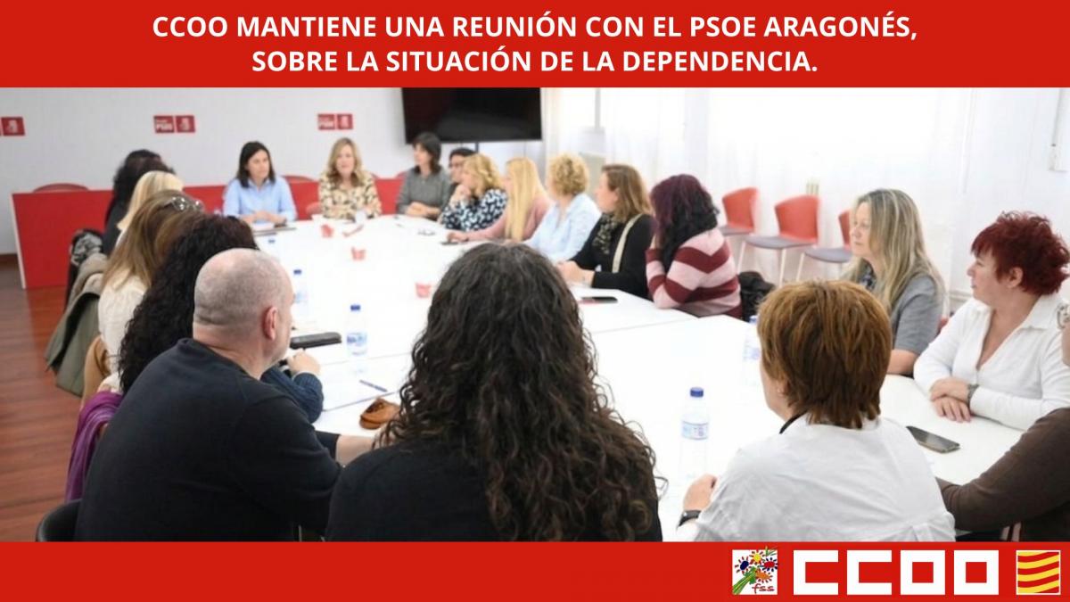 Reunión entre CCOO y el PSOE Aragón por la Dependencia