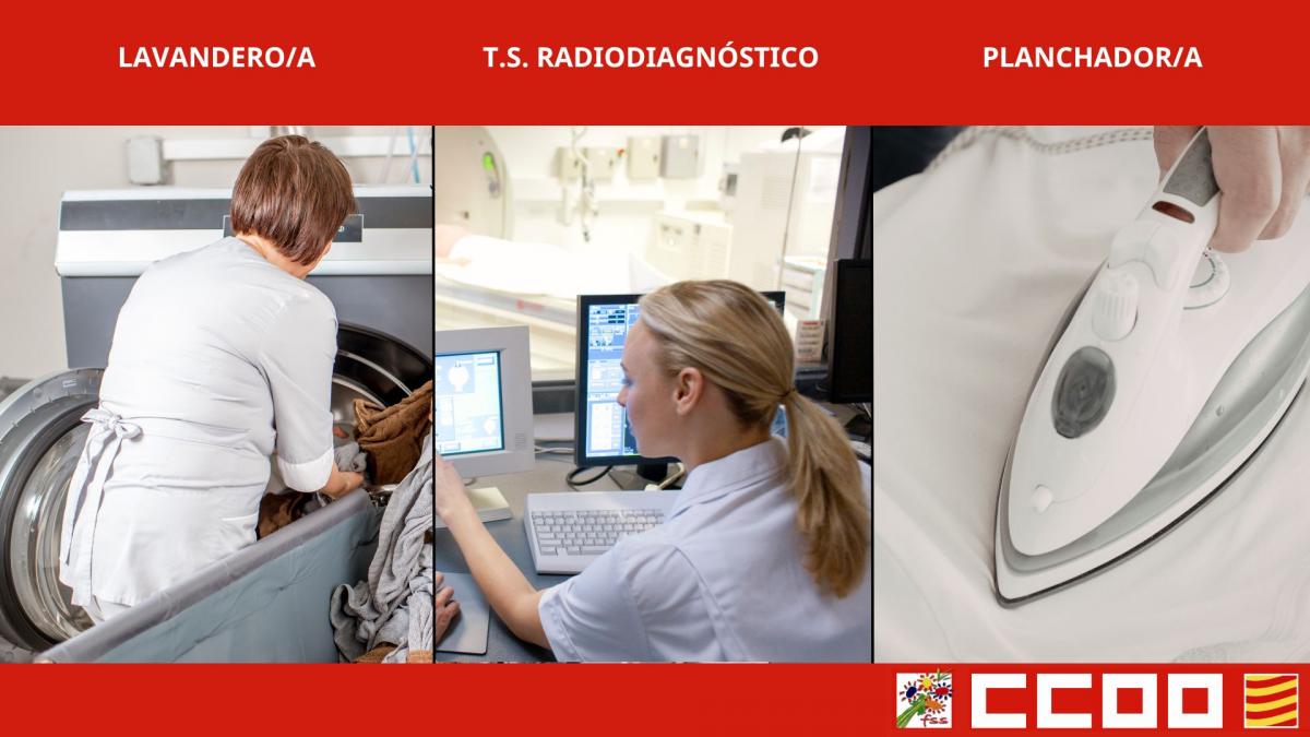 Oposiciones SALUD - Lavandero/a, TS Radiodiagnóstico, Planchador/a