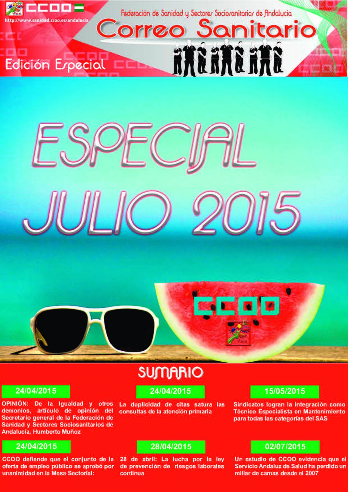 Correo Sanitario EDICION ESPECIAL JULIO 2015