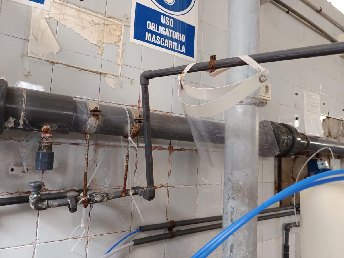 Imagen del estado del grupo principal de agua del centro.