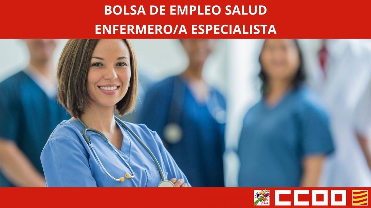 SALUD - Bolsa empleo Enfermero/a Especialista