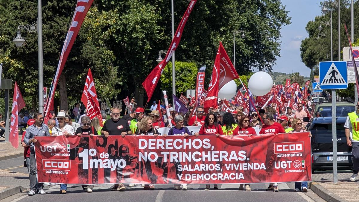 Manifestacion del Primero de Mayo en Mérida