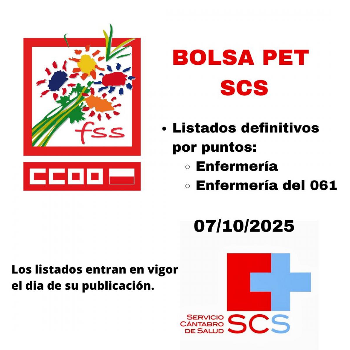 Listados definitivos enfermería y 061