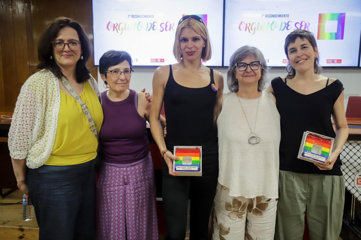 Samantha Hudson y Camino Bar reciben el reconocimiento Orgullo de Ser de CCOO de Madrid