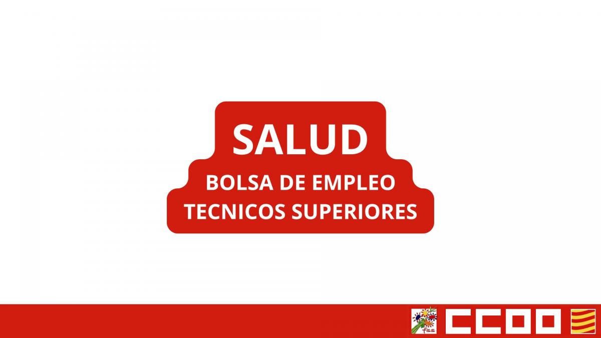 Bolsa empleo SALUD tecnicos superiores