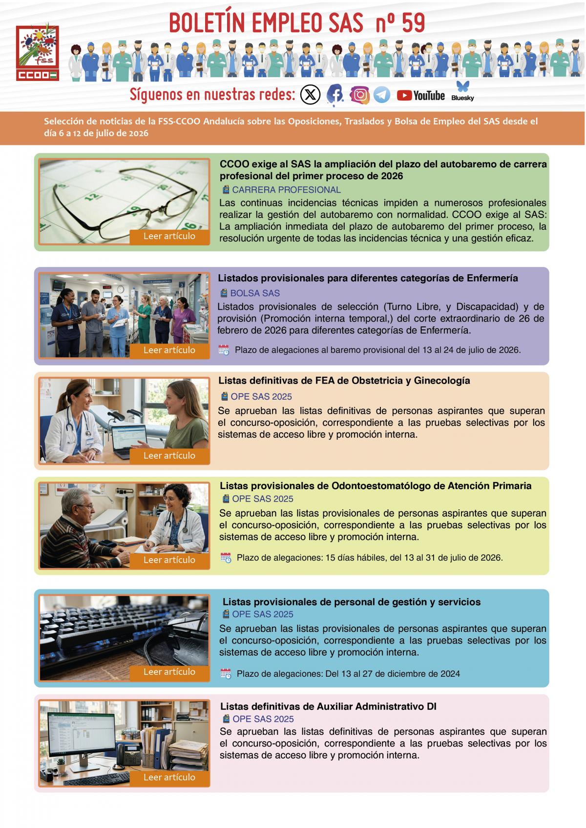 portada BOLETÍN EMPLEO SAS Nº 59