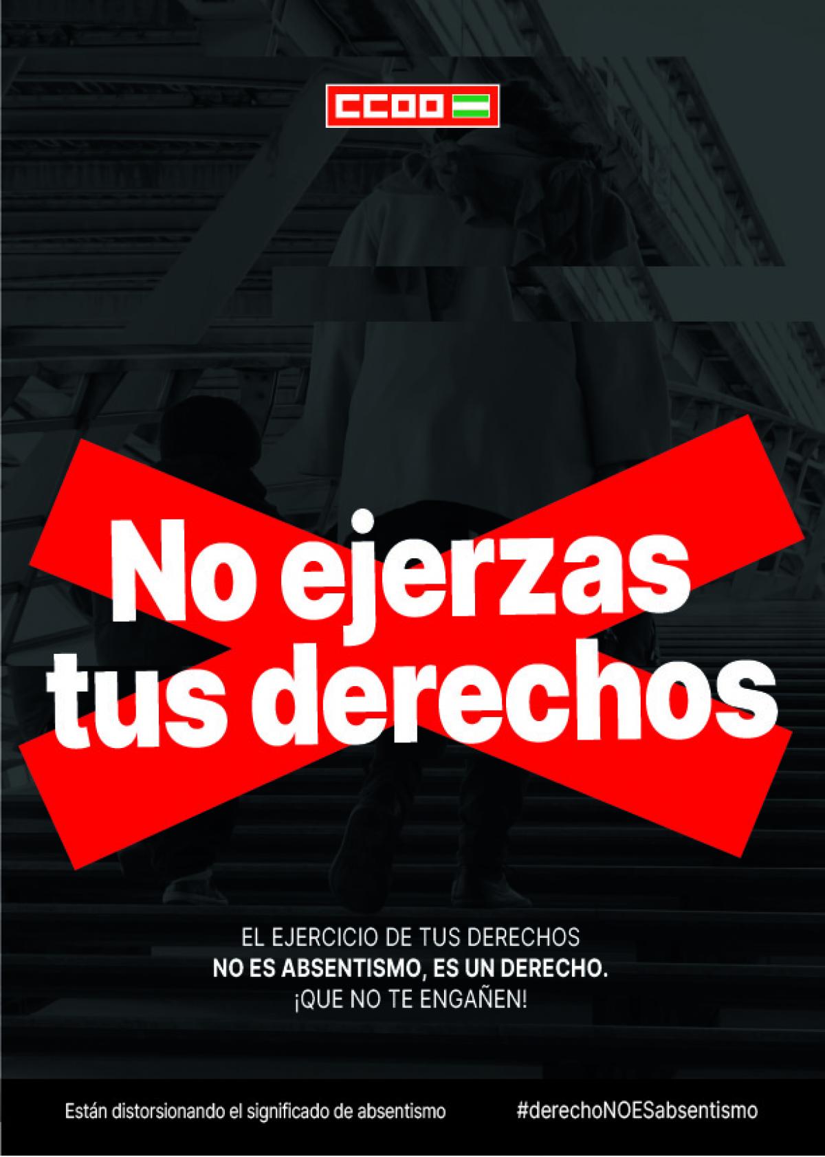 Cartel principal Campaa #DerechoNOESabsentismo