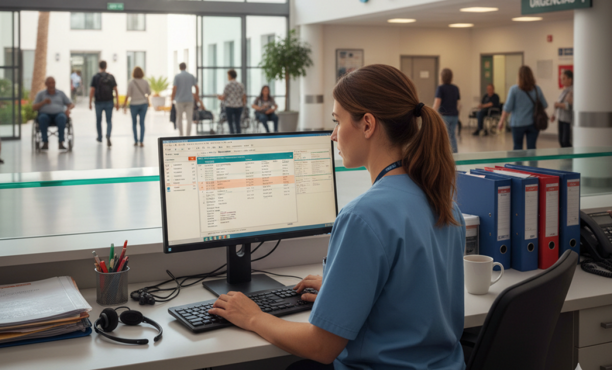 Administrativa en un hospital