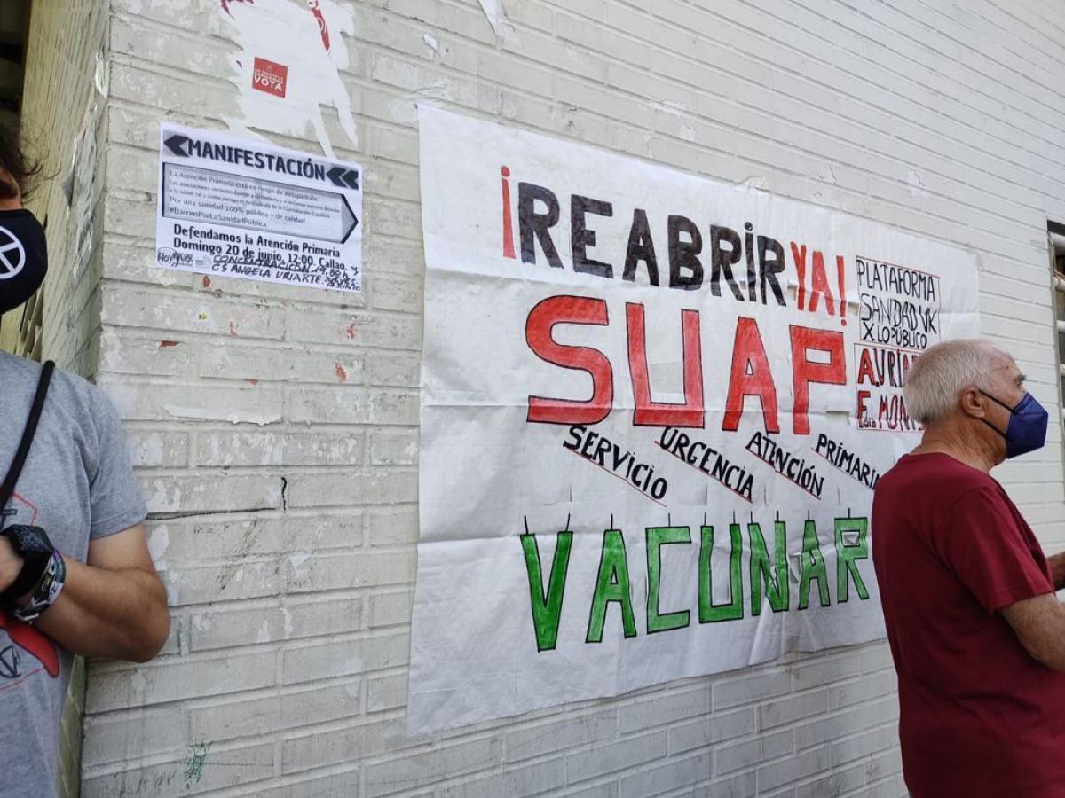 Movilizaciones para salvar la Atención Primaria en Madrid