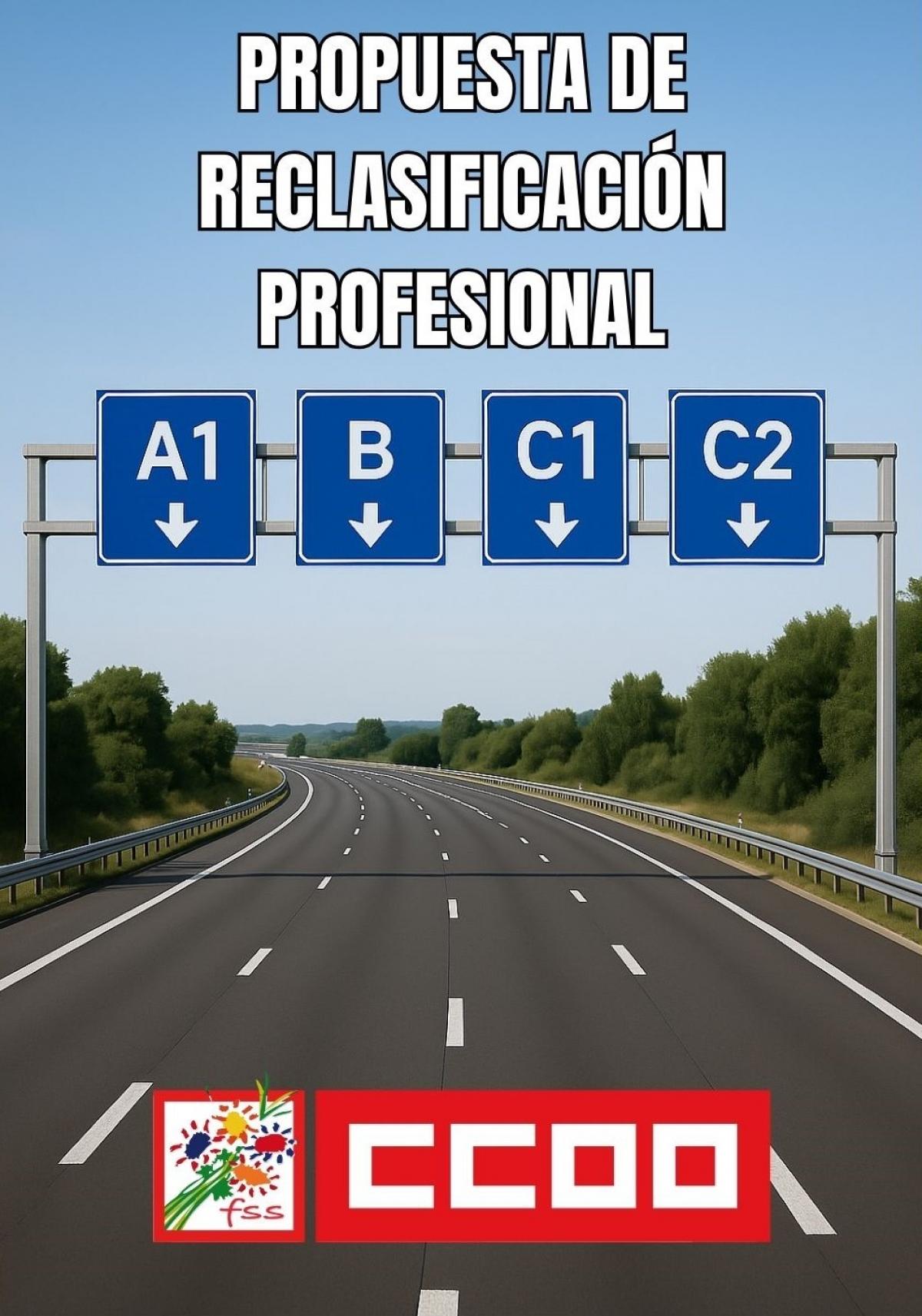 Propuesta de reclasificación profesional de la FSS-CCOO