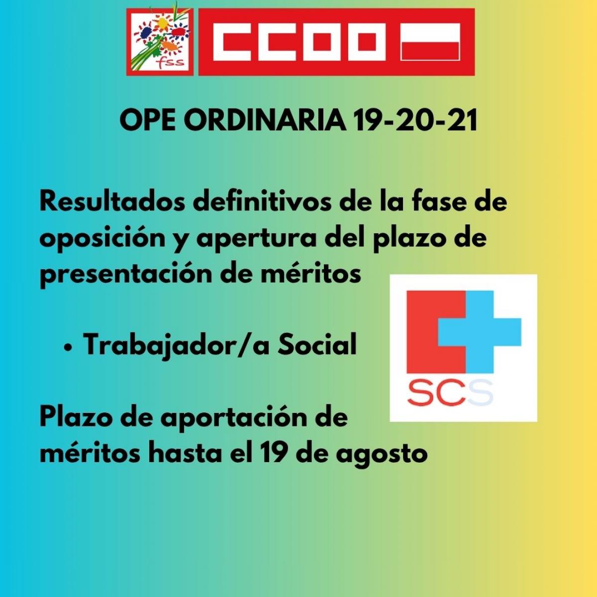 OPE SCS Trabajador/a Social