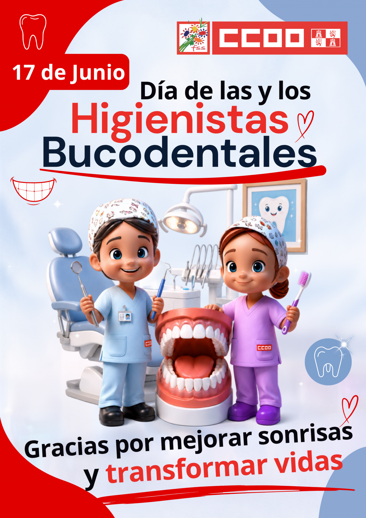 &#55358&#56759 17 de junio | Día de las y los Higienistas Bucodentales