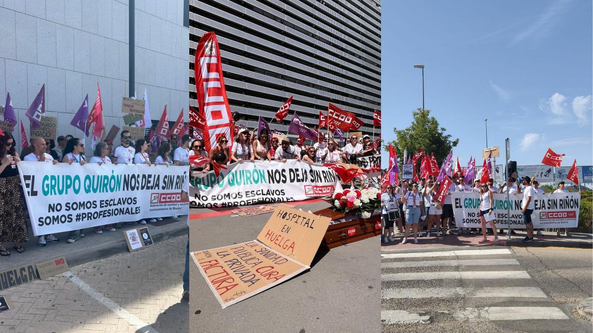 Imágenes de las concentraciones de las huelgas de los 3H